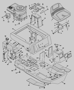 Body Chassis Diagram and Parts List for 30560X51A  Briggs and Stratton Lawn Tractor